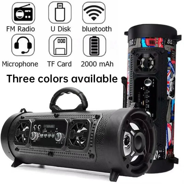 New Wireless Karaoke Smart Bluetooth Speaker, Car Audio Subwoofer, Gift for Computers/People, Street Fashion Gift - Memoriex 