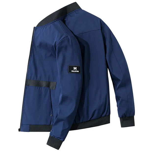New jacket for spring and autumn fashion brands, men's casual baseball collar jacket, men's - Memoriex 