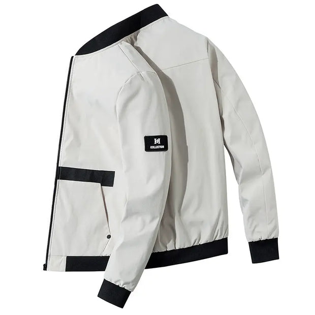 New jacket for spring and autumn fashion brands, men's casual baseball collar jacket, men's - Memoriex 