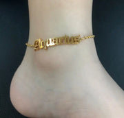 New product retro twelve constellation anklet real gold plating clavicle chain stainless steel anklet female - Memoriex 