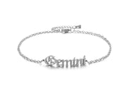 New product retro twelve constellation anklet real gold plating clavicle chain stainless steel anklet female - Memoriex 