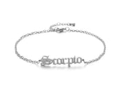 New product retro twelve constellation anklet real gold plating clavicle chain stainless steel anklet female - Memoriex 