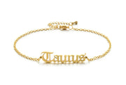 New product retro twelve constellation anklet real gold plating clavicle chain stainless steel anklet female - Memoriex 