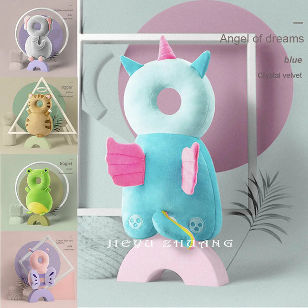 Newborn Toddler Baby Head Protector Safety Pad Cushion Back Prevent Injured Unicorn Bee Cartoon Security Pillows 1-3Y - Memoriex 
