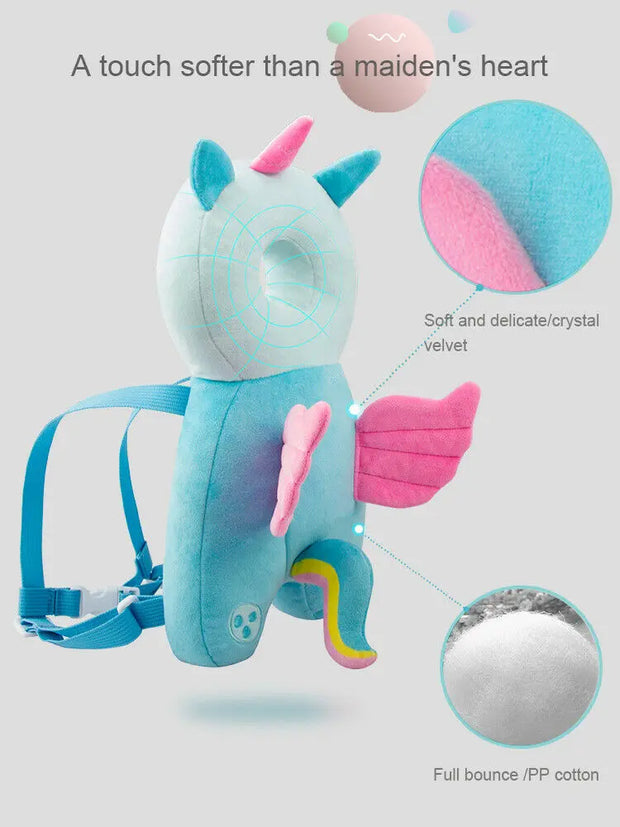 Newborn Toddler Baby Head Protector Safety Pad Cushion Back Prevent Injured Unicorn Bee Cartoon Security Pillows 1-3Y - Memoriex 