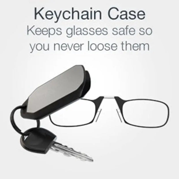 Nose clip presbyopic glasses keychain ultra lightweight carrying elderly glasses wallet glasses reading glasses - Memoriex 