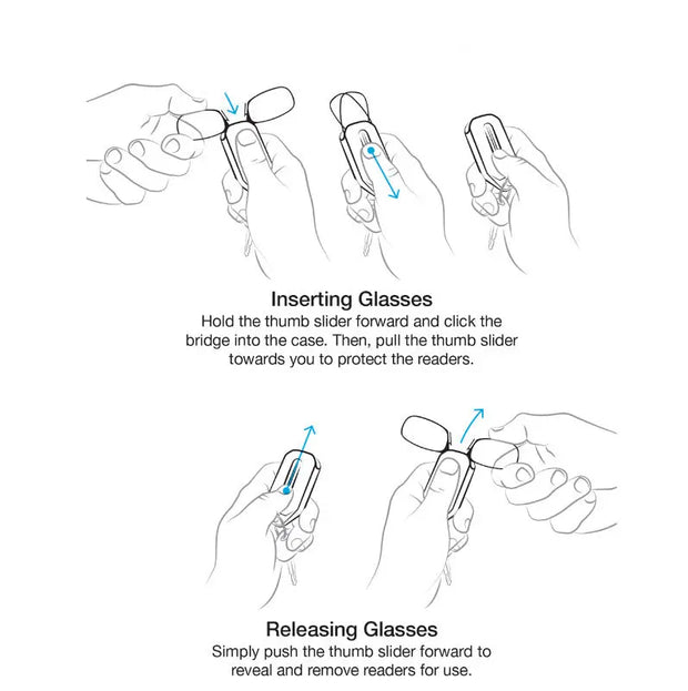 Nose clip presbyopic glasses keychain ultra lightweight carrying elderly glasses wallet glasses reading glasses - Memoriex 