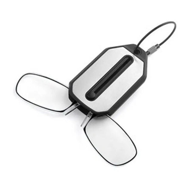 Nose clip presbyopic glasses keychain ultra lightweight carrying elderly glasses wallet glasses reading glasses - Memoriex 