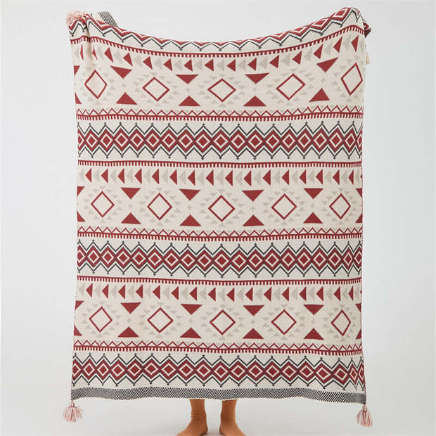 Bohemian Bed For Lunch Break Tail Tassel Shawl Blanket
