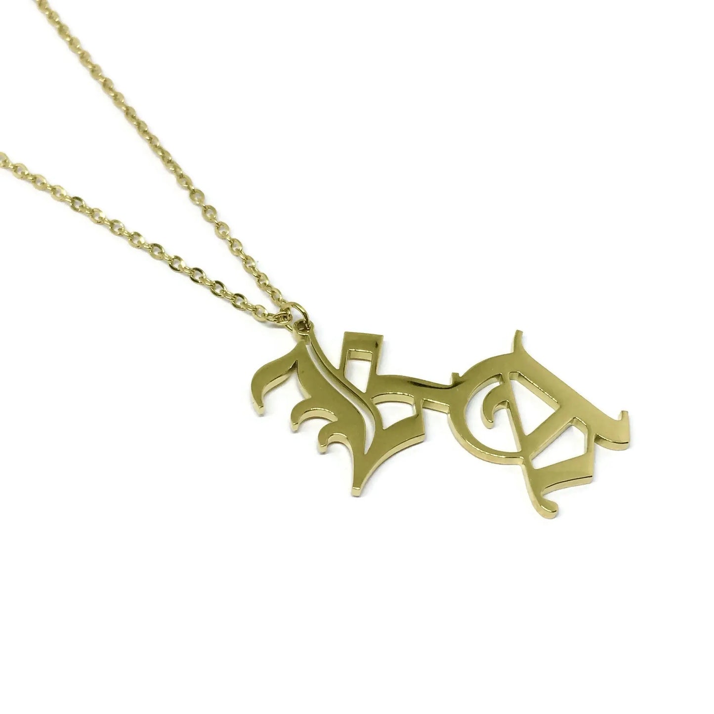 Old English Double-Initial Necklace-0