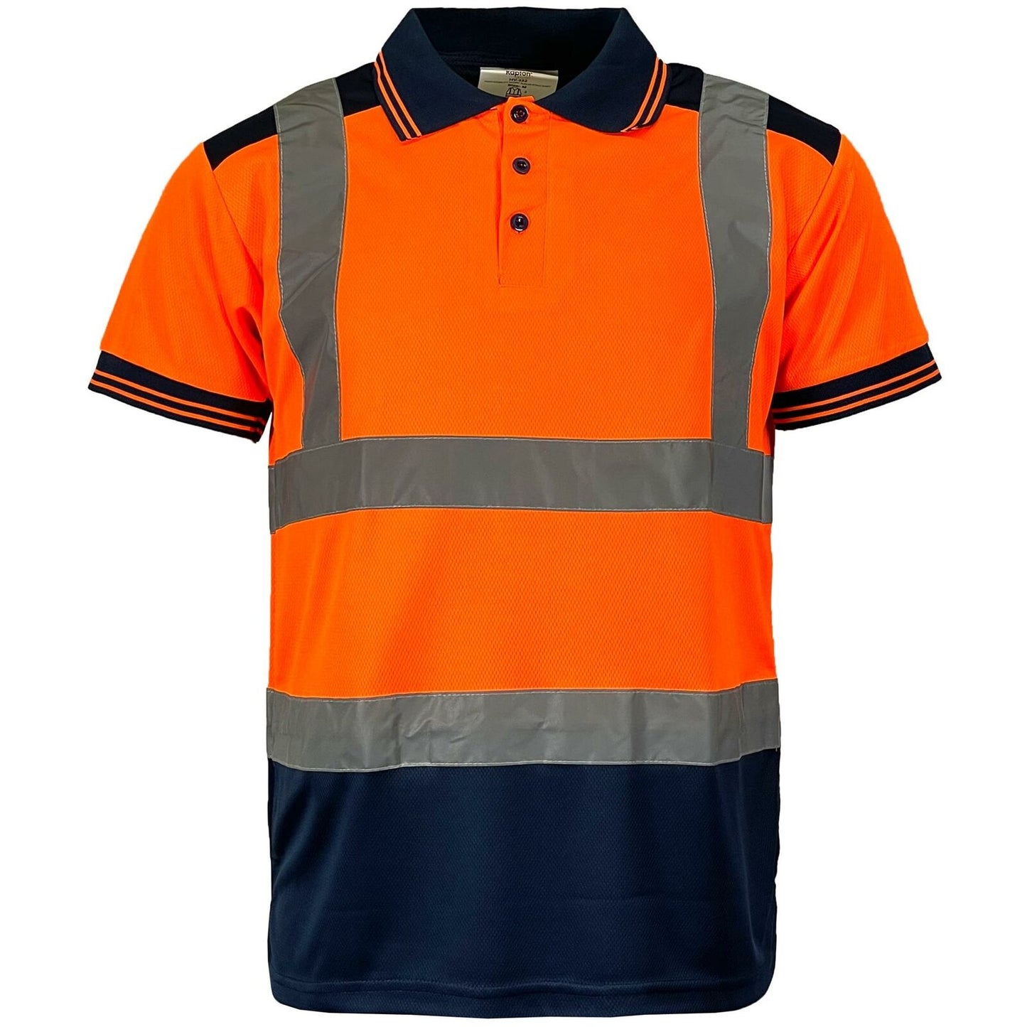 Mens Hi Vis Visibility Short Sleeved Polo Shirt - hv322-2