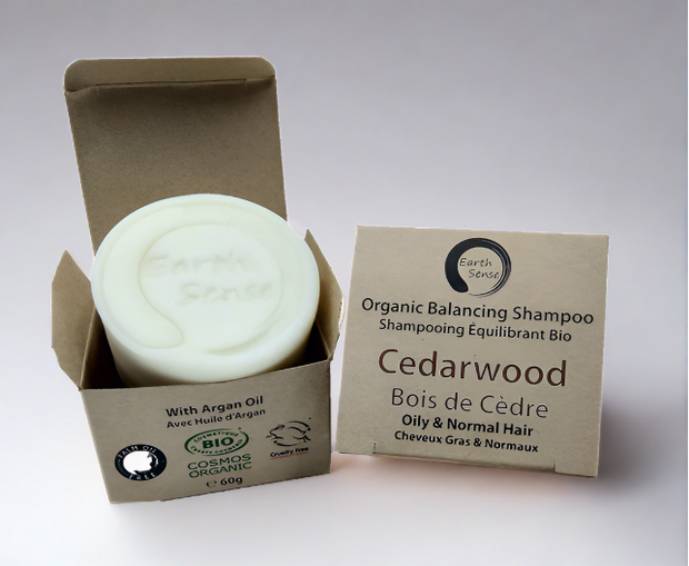 Organic Certified Balancing Solid Shampoo - Cedarwood - Oily & All Hair Types 60g - Memoriex 