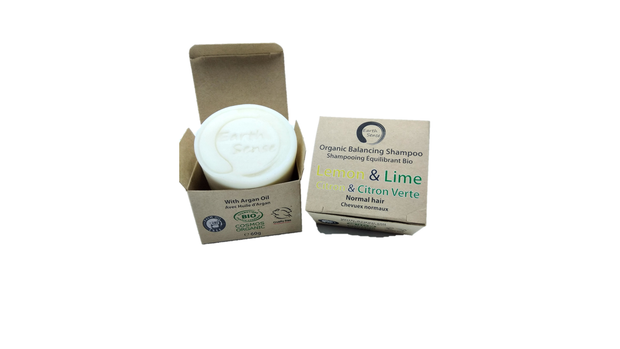 Organic Certified Balancing Solid Shampoo - Lemon & Lime - Normal & all Hair Types 60g - Memoriex 