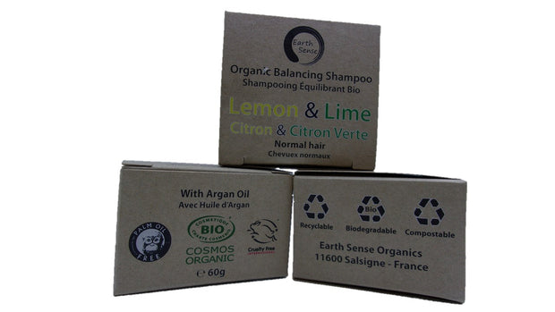 Organic Certified Balancing Solid Shampoo - Lemon & Lime - Normal & all Hair Types 60g - Memoriex 
