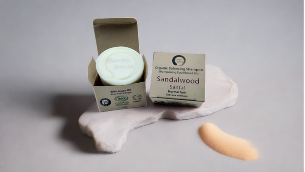 Organic Certified Balancing Solid Shampoo - Sandalwood - Normal & all Hair Types 60g - Memoriex 