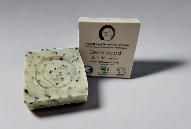 Organic Certified Solid Soap - Cedarwood with Bladderwrack 90g - Memoriex 