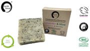 Organic Certified Solid Soap - Lavender & Mint with Shredded Mint Leaves 90g - Memoriex 