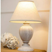 Otem Urn Table Lamp With Linen Shade - Memoriex 