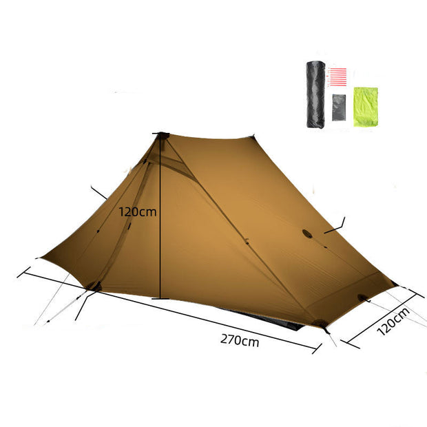 Outdoor Hiking Professional Poleless Tent Ultra-light 20D Double-sided Silicon Coated - Memoriex 