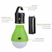 Outdoor Portable Hanging LED Camping Tent Light Bulb Fishing Lantern Lamp Torch 4 Colors Energy Saving - Memoriex 