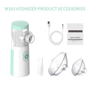 Outdoor Portable Nebulizer Silent Mesh Mini First Aid Kit Handheld Asthma Inhaler Atomizer Kids Adult Saving Emergency Device - Memoriex 