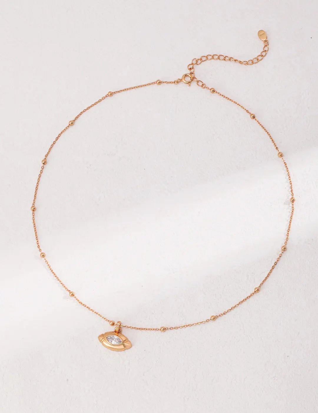 Oval Eyes Zircon Necklace - Memoriex