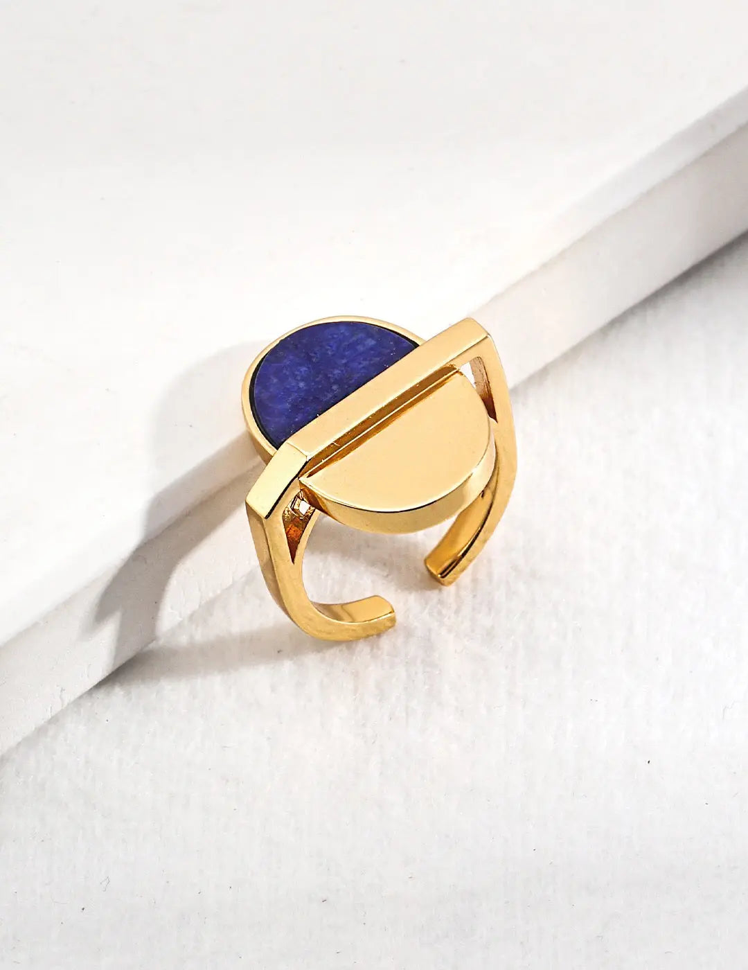 Oval Lapis Lazuli Open Ring-1