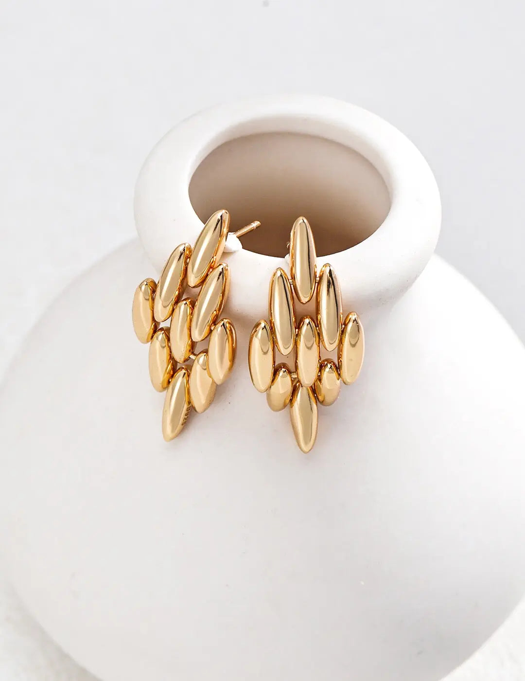 Oval Wheat Earrings - Memoriex