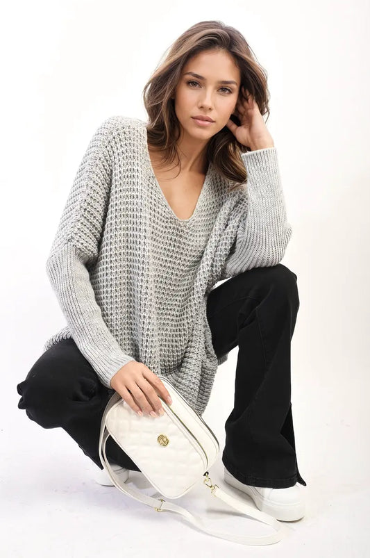 Oversized Chunky Knitted Jumper - Memoriex 