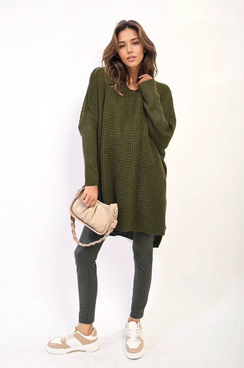 Oversized Chunky Knitted Jumper - Memoriex 