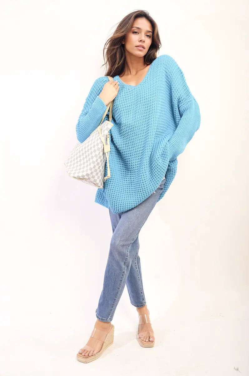 Oversized Chunky Knitted Jumper - Memoriex 