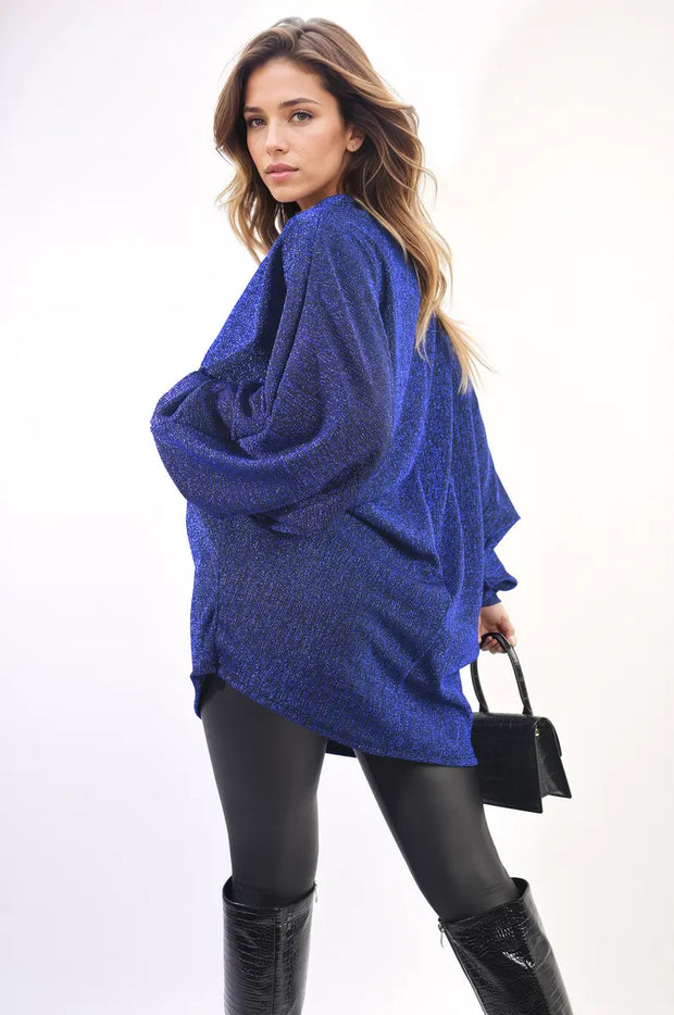Oversized Glitter Longsleeve Top-1