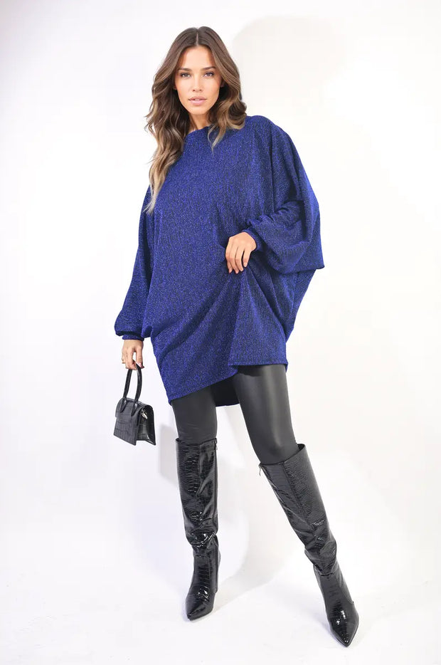 Oversized Glitter Longsleeve Top-2
