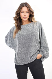 Oversized Glitter Longsleeve Top-3