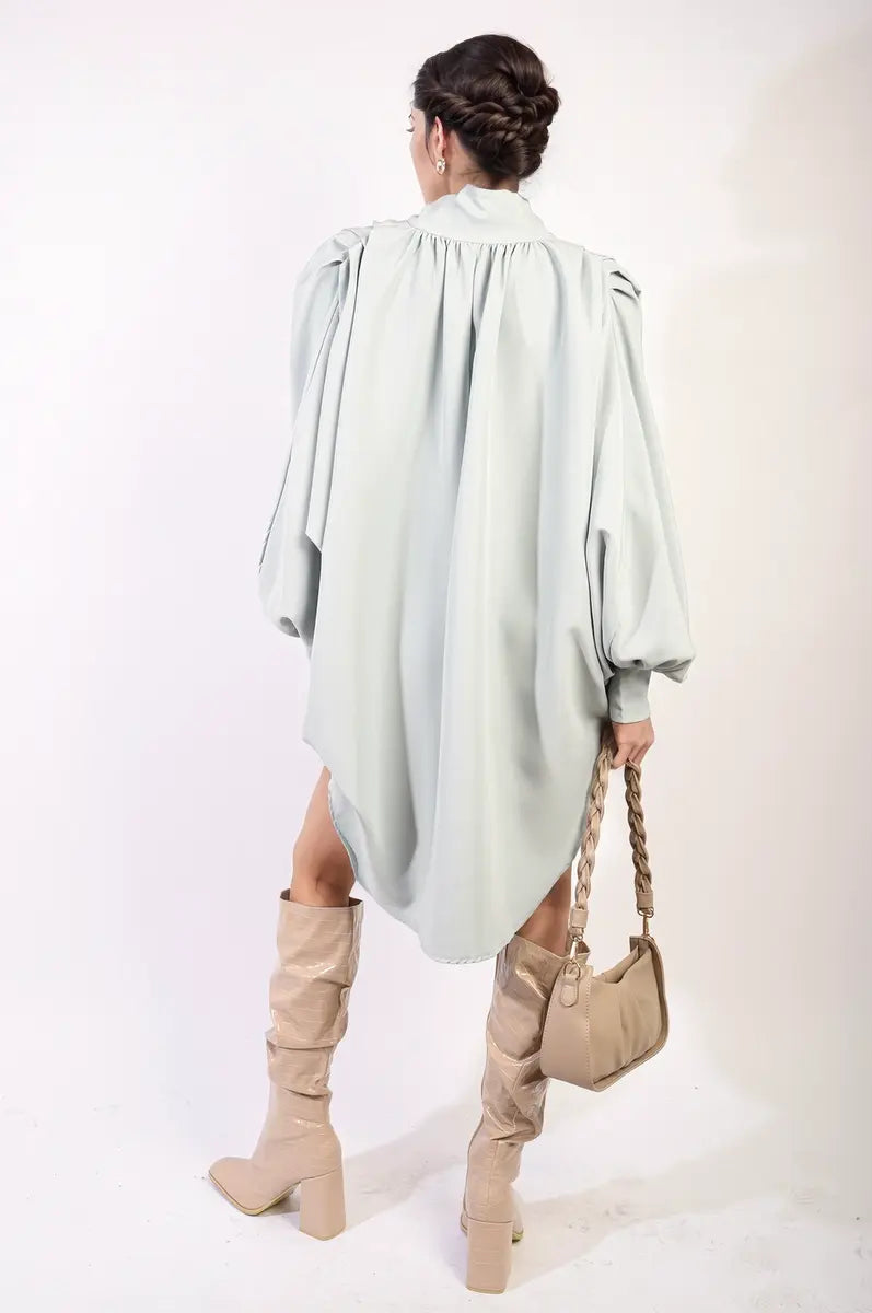 Oversized High Neck Shirt-2