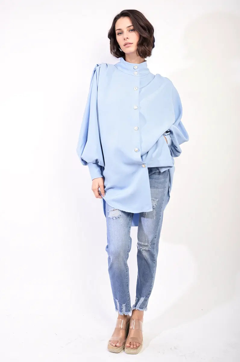 Oversized High Neck Shirt-7