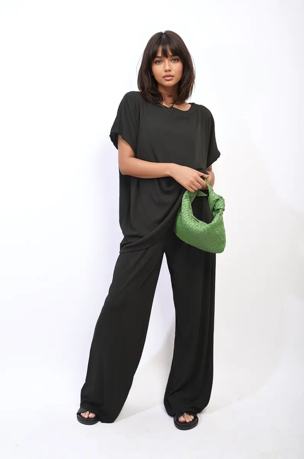 Oversized Top and Wide Leg Trouser Co-ord Set-0