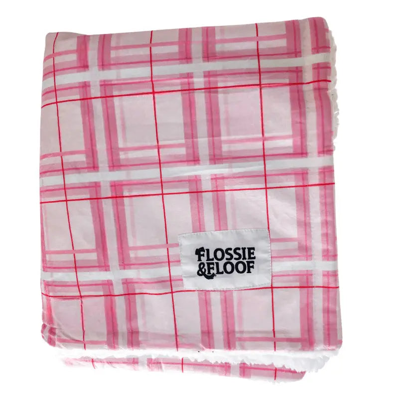 Oxford "Blush" Dog Blanket – by Flossie & Floof - Memoriex