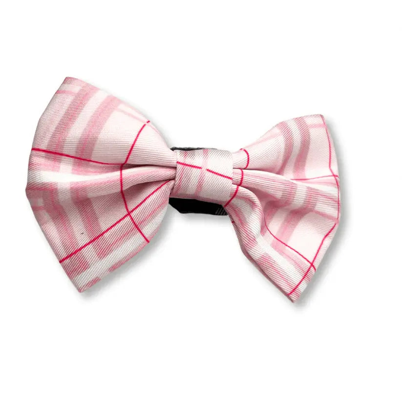 Oxford "Blush" Dog Bow Tie – by Flossie & Floof - Memoriex