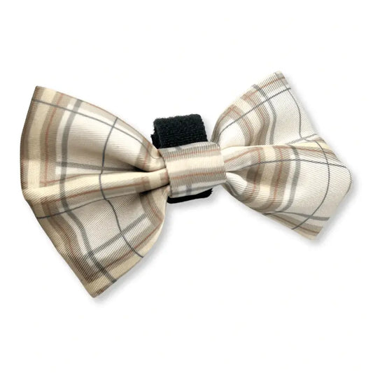 Oxford "Sand" Dog Bow Tie – by Flossie & Floof - Memoriex