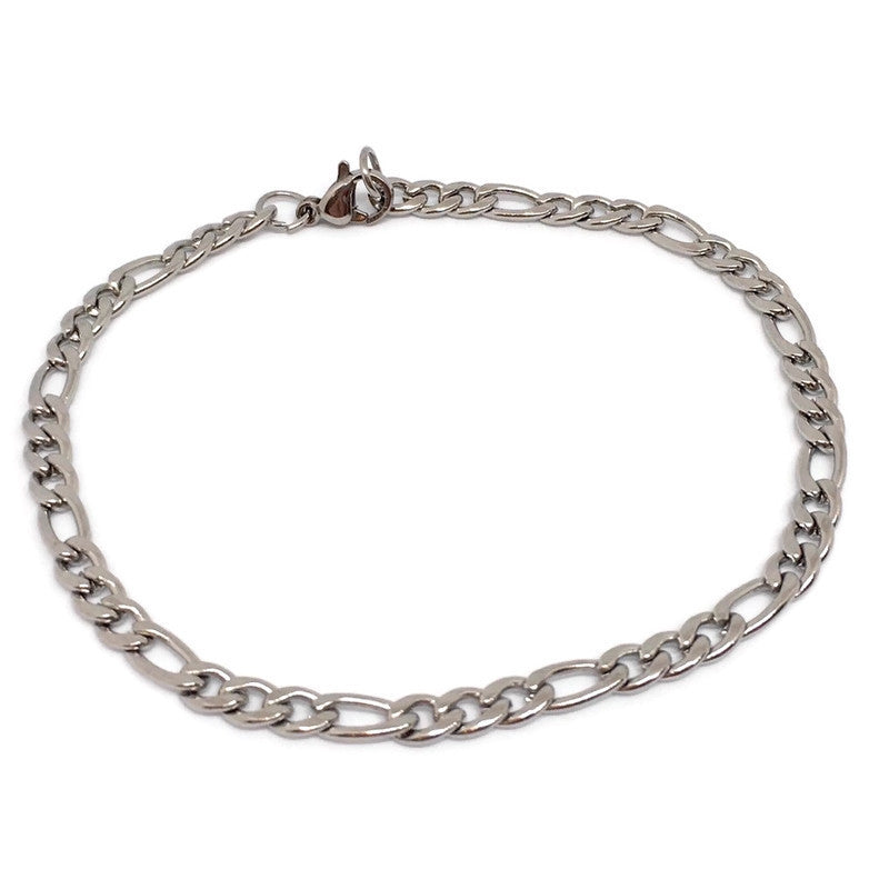 Figaro Chain Link Bracelet-3