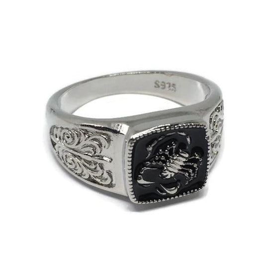 Scorpion Paisley Band Ring-0