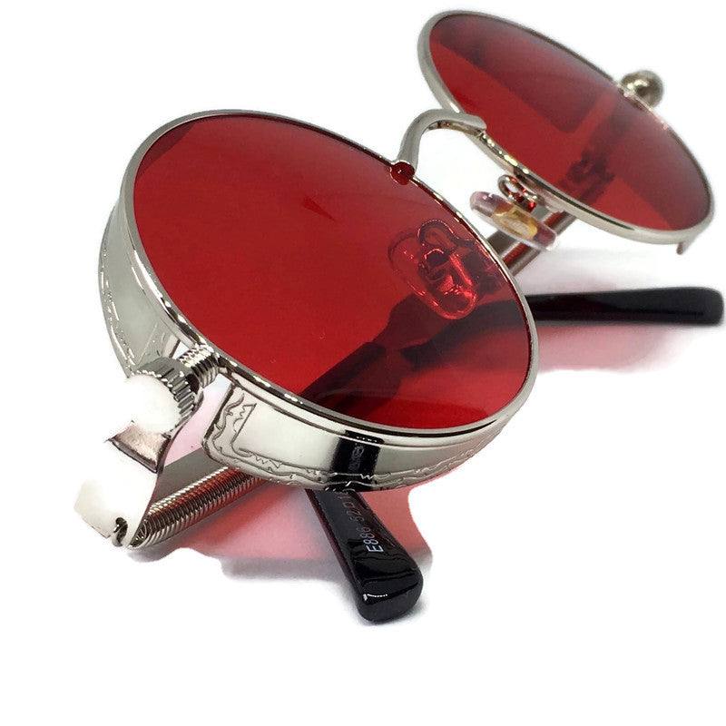 Framed Red x Silver Sunglasses-1