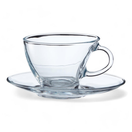 Pasabahce Penguen Cups with Saucers for Tea, Coffee, Cappuccino-0