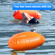 PVC  Inflatables Storage Swim Buoys Dry Bag Orange Floating Safety Swimming Buoy - Memoriex 