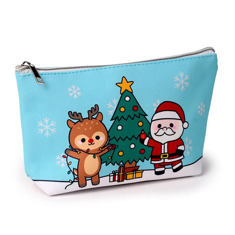 PVC Toiletry Makeup Wash Bag (Medium) - Christmas Festive Friends XBAG212M-0