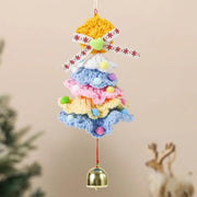Package Christmas Scene Decoration | Door Hanging Wall Hanging Handmade Knitted Yarn Christmas Tree Snowflake Christmas Tree Ornament - Memoriex 