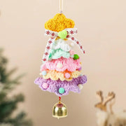 Package Christmas Scene Decoration | Door Hanging Wall Hanging Handmade Knitted Yarn Christmas Tree Snowflake Christmas Tree Ornament - Memoriex 