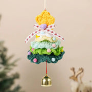 Package Christmas Scene Decoration | Door Hanging Wall Hanging Handmade Knitted Yarn Christmas Tree Snowflake Christmas Tree Ornament - Memoriex 