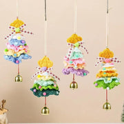 Package Christmas Scene Decoration | Door Hanging Wall Hanging Handmade Knitted Yarn Christmas Tree Snowflake Christmas Tree Ornament - Memoriex 